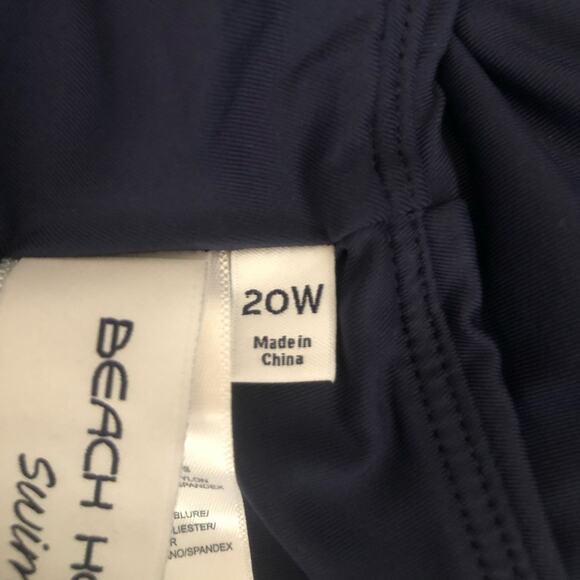 Beach House Plus Size Paloma Beach Solids Blake Adjustable Swim Short Navy 20W - Picture 9 of 13